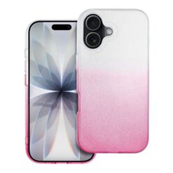 Třpytivý Kryt Forcell Shining transparentno-růžový – Apple iPhone 17