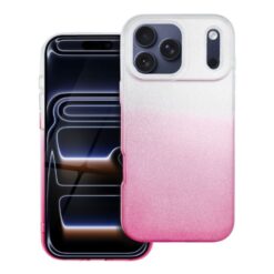 Třpytivý Kryt Forcell Shining transparentno-růžový – Apple iPhone 17 Pro