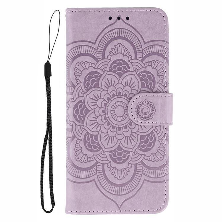Peněženkové pouzdro Embossing Pattern Mandala fialové – Xiaomi Redmi 15 4G/5G | Levné Kryty | Levné Kryty | Levné Kryty