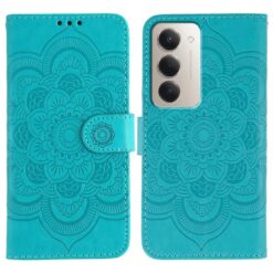 Peněženkové pouzdro Embossing Pattern Mandala modré – Xiaomi Redmi 15 4G/5G | Levné Kryty | Levné Kryty | Levné Kryty