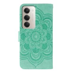 Peněženkové pouzdro Embossing Pattern Mandala zelené – Xiaomi Redmi 15 4G/5G | Levné Kryty | Levné Kryty | Levné Kryty