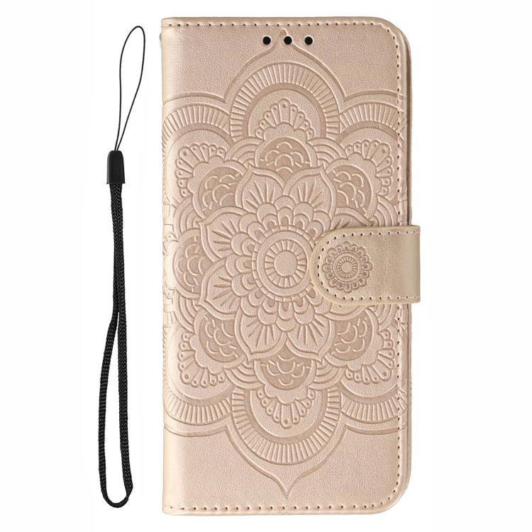 Peněženkové pouzdro Embossing Pattern Mandala zlaté – Xiaomi Redmi 15 4G/5G | Levné Kryty | Levné Kryty | Levné Kryty