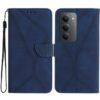 Peněženkové pouzdro Embossing Pattern Stitchy zelené – Xiaomi Redmi 15 4G/5G | Levné Kryty | Levné Kryty | Levné Kryty
