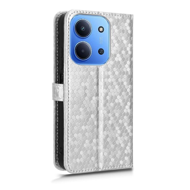 Peněženkové pouzdro Honeycomb Dot Texture Case stříbrné – Xiaomi Redmi 15C | Levné Kryty | Levné Kryty | Levné Kryty