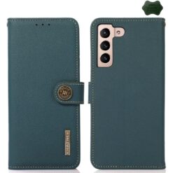 Kožené pouzdro Khazneh Business case zelené – Samsung Galaxy S25 FE | Levné Kryty | Levné Kryty | Levné Kryty