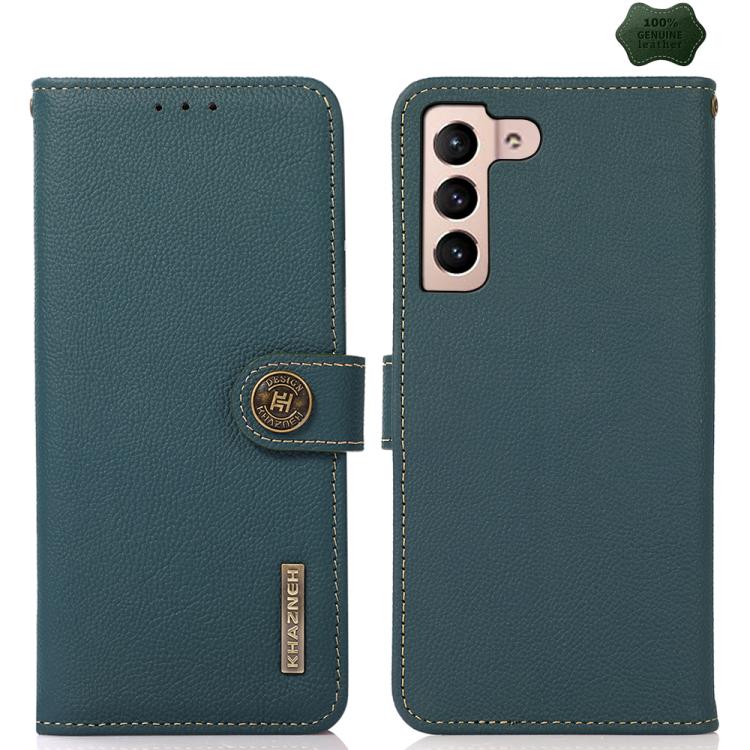 Kožené pouzdro Khazneh Business case zelené – Samsung Galaxy S25 FE | Levné Kryty | Levné Kryty | Levné Kryty