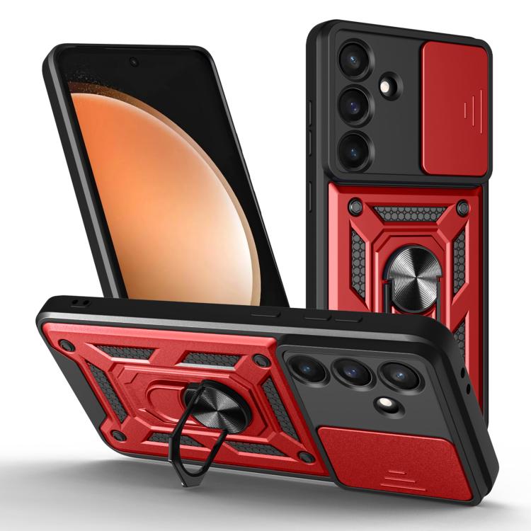 Odolný kryt CamCover Armor červený – Samsung Galaxy S25 FE | Levné Kryty | Levné Kryty | Levné Kryty