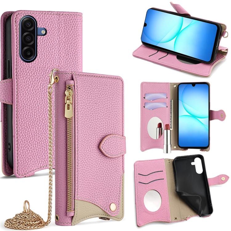 Peněženkové pouzdro Chain Wallet Case růžové – Samsung Galaxy A17 5G | Levné Kryty | Levné Kryty | Levné Kryty