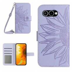 Peněženkové pouzdro Embossing Pattern Květ fialové – T Phone 3 | Levné Kryty | Levné Kryty | Levné Kryty