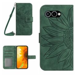 Peněženkové pouzdro Embossing Pattern Květ zelené – T Phone 3 | Levné Kryty | Levné Kryty | Levné Kryty