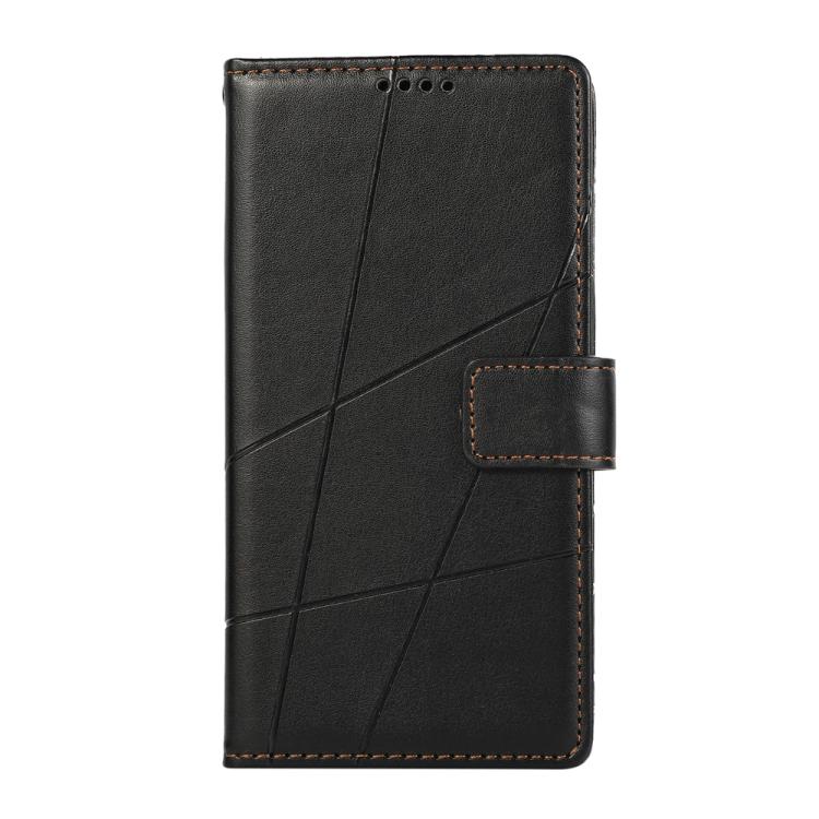 Peněženkové pouzdro Embossing Pattern Line černé – Samsung Galaxy S25 FE | Levné Kryty | Levné Kryty | Levné Kryty