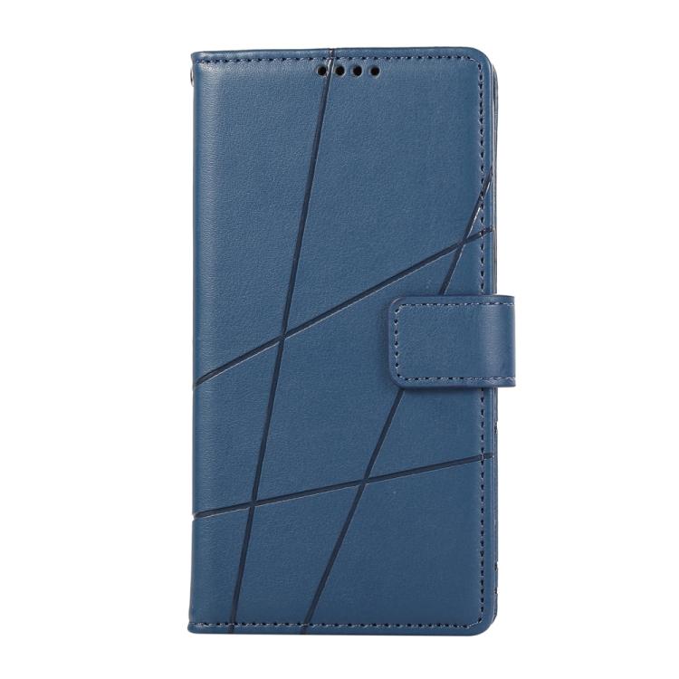 Peněženkové pouzdro Embossing Pattern Line modré – Samsung Galaxy S25 FE | Levné Kryty | Levné Kryty | Levné Kryty