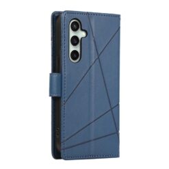 Peněženkové pouzdro Embossing Pattern Line modré – Samsung Galaxy S25 FE | Levné Kryty | Levné Kryty | Levné Kryty