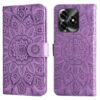 Peněženkové pouzdro Embossing Pattern Slunečnice modré – Honor X5c Plus | Levné Kryty | Levné Kryty | Levné Kryty