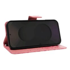 Peněženkové pouzdro Embossing Pattern Slunečnice tmavorůžové – Samsung Galaxy S25 FE | Levné Kryty | Levné Kryty | Levné Kryty