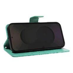 Peněženkové pouzdro Embossing Pattern Slunečnice zelené – Samsung Galaxy S25 FE | Levné Kryty | Levné Kryty | Levné Kryty