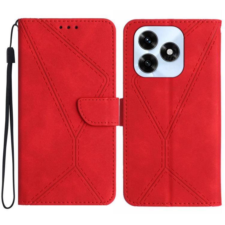 Peněženkové pouzdro Embossing Pattern Stitchy case červené – Honor X5c Plus | Levné Kryty | Levné Kryty | Levné Kryty