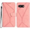 Peněženkové pouzdro Embossing Pattern Stitchy case červené – T Phone 3 | Levné Kryty | Levné Kryty | Levné Kryty