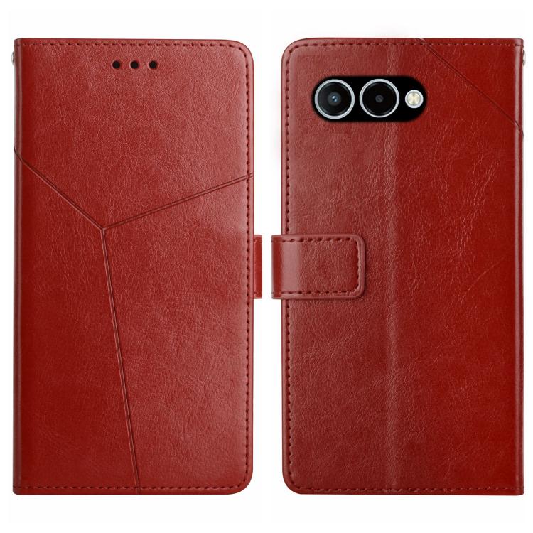 Peněženkové pouzdro Geometric Pattern case hnědé – T Phone 3 | Levné Kryty | Levné Kryty | Levné Kryty