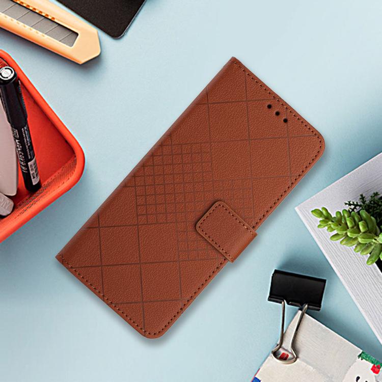Peněženkové pouzdro Grid case hnědé – T Phone 3 | Levné Kryty | Levné Kryty | Levné Kryty
