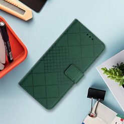 Peněženkové pouzdro Grid case zelené – T Phone 3 | Levné Kryty | Levné Kryty | Levné Kryty
