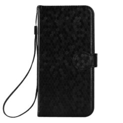Peněženkové pouzdro Honeycomb Dot Texture Case černé – Samsung Galaxy S25 FE