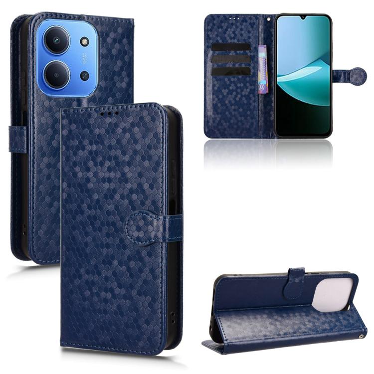 Peněženkové pouzdro Honeycomb Dot Texture Case modré – Xiaomi Poco C85 | Levné Kryty | Levné Kryty | Levné Kryty