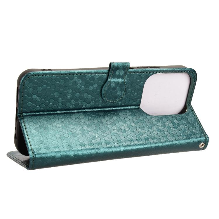Peněženkové pouzdro Honeycomb Dot Texture Case zelené – Xiaomi Poco C85 | Levné Kryty | Levné Kryty | Levné Kryty