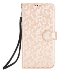 Peněženkové pouzdro Honeycomb Dot Texture Case zlaté – Samsung Galaxy S25 FE