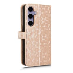 Alternative view of Peněženkové pouzdro Honeycomb Dot Texture Case zlaté – Samsung Galaxy S25 FE