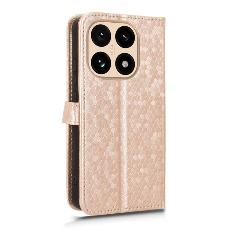 Peněženkové pouzdro Honeycomb Dot Texture Case zlaté – Xiaomi 15T | Levné Kryty | Levné Kryty | Levné Kryty