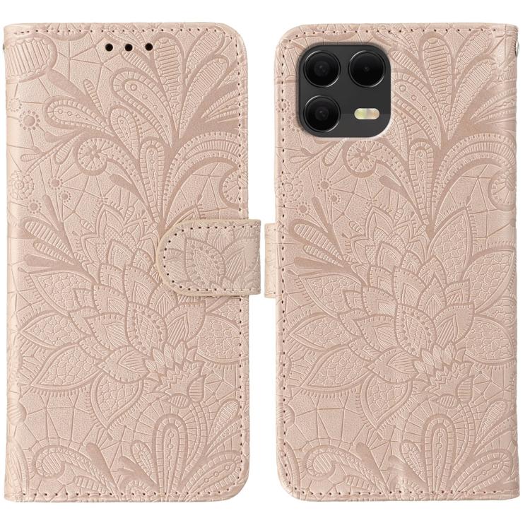 Peněženkové pouzdro Embossing Pattern Květy růžové – T Phone 3 Pro | Levné Kryty | Levné Kryty | Levné Kryty