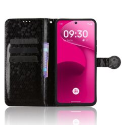 Peněženkové pouzdro Honeycomb Dot Texture Case černé – T Phone 3 Pro | Levné Kryty | Levné Kryty | Levné Kryty