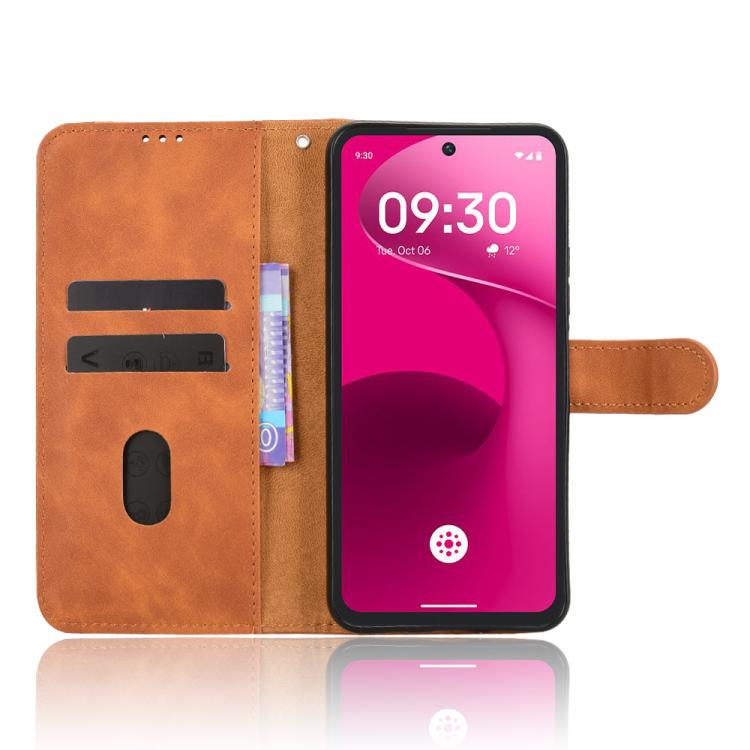 Peněženkové pouzdro Solid hnědé – T Phone 3 Pro | Levné Kryty | Levné Kryty | Levné Kryty