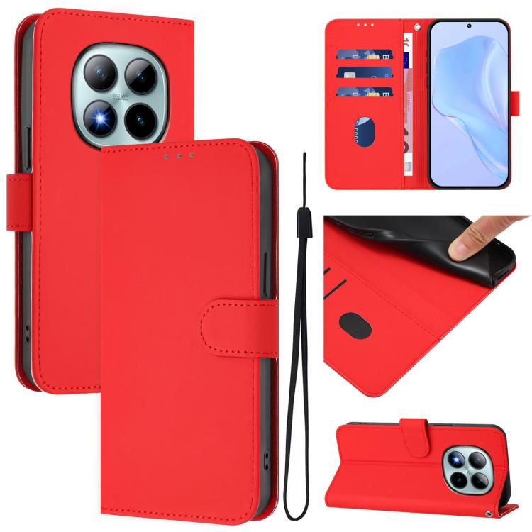 Peněženkové pouzdro Solid červené – Xiaomi Redmi Note 15 Pro+ 5G | Levné Kryty | Levné Kryty | Levné Kryty