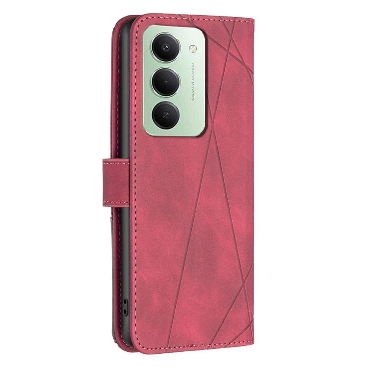 Knížkové pouzdro Rhombus červené – Xiaomi Redmi 15 | Levné Kryty | Levné Kryty | Levné Kryty