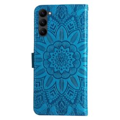 Peněženkové pouzdro Embossing Pattern Slunečnice modré – Samsung Galaxy S23 | Levné Kryty | Levné Kryty | Levné Kryty