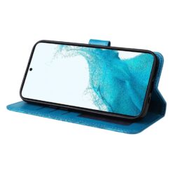 Peněženkové pouzdro Embossing Pattern Slunečnice modré – Samsung Galaxy S23 | Levné Kryty | Levné Kryty | Levné Kryty
