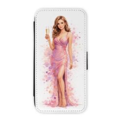 Knížkové pouzdro Creative Case 25 Žena se Šampaňským – Samsung Galaxy A17 5G