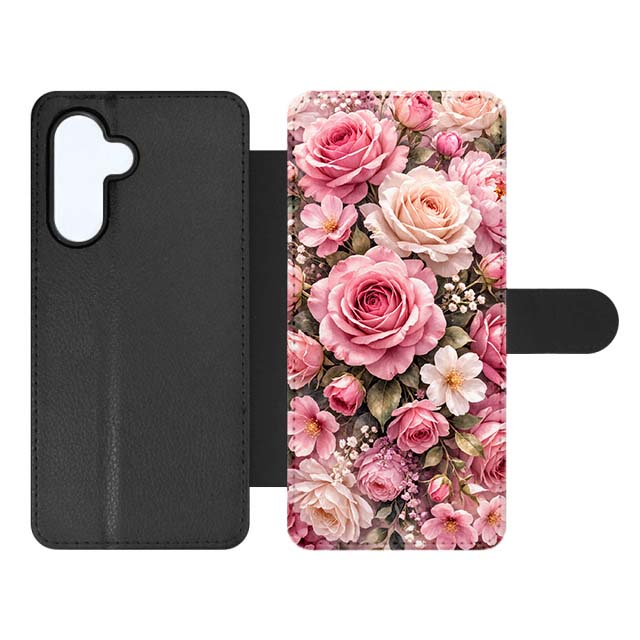 Knížkové pouzdro Creative Case 33 Růže – Samsung Galaxy A17 5G | Levné Kryty | Levné Kryty | Levné Kryty