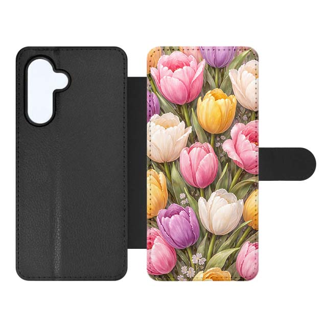 Knížkové pouzdro Creative Case 36 Tulipány – Samsung Galaxy A17 5G | Levné Kryty | Levné Kryty | Levné Kryty