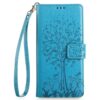 Peněženkové pouzdro Embossing Pattern Strom case zelené – Xiaomi 17 Ultra | Levné Kryty | Levné Kryty | Levné Kryty