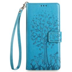 Peněženkové pouzdro Embossing Pattern Strom case modré – Xiaomi 17 Ultra