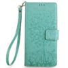 Peněženkové pouzdro Embossing Pattern Strom case modré – Xiaomi 17 Ultra | Levné Kryty | Levné Kryty | Levné Kryty