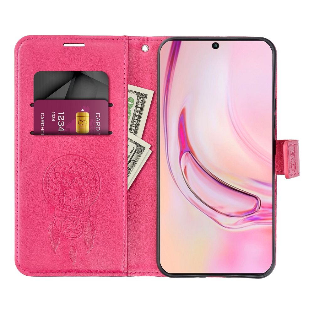 Peněženkové pouzdro Mezzo dreamcatcher tmavorůžové – Samsung Galaxy A37 | Levné Kryty | Levné Kryty | Levné Kryty