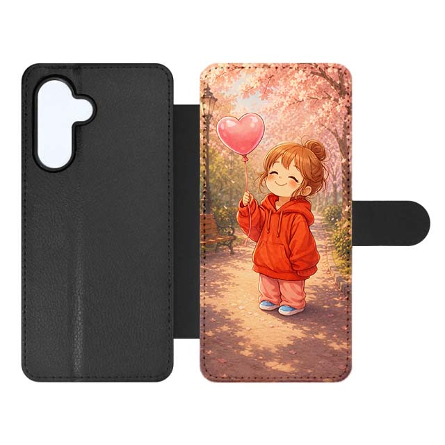Knížkové pouzdro Creative Case 09 Dívka s balonem – Samsung Galaxy A57 | Levné Kryty | Levné Kryty | Levné Kryty