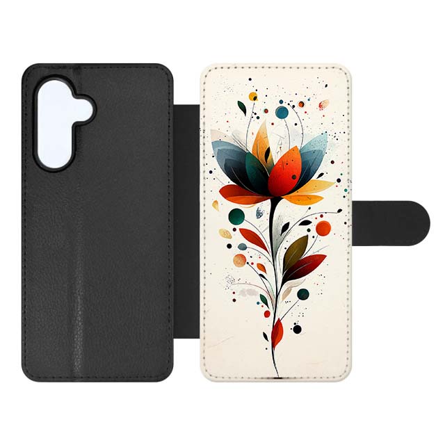 Knížkové pouzdro Creative Case 42 Umělecký Květ – Samsung Galaxy A55 5G | Levné Kryty | Levné Kryty | Levné Kryty