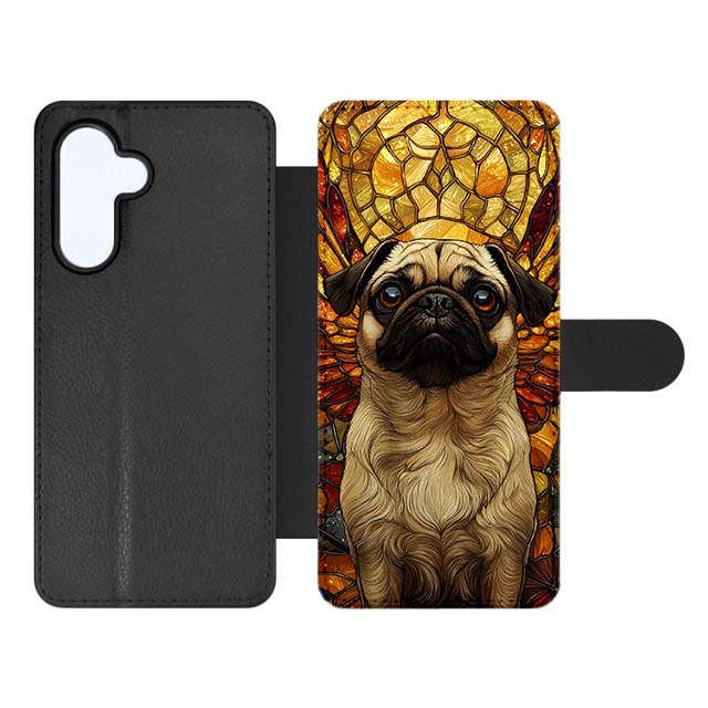 Knížkové pouzdro Creative Case 54 Mops – Samsung Galaxy A56 | Levné Kryty | Levné Kryty | Levné Kryty