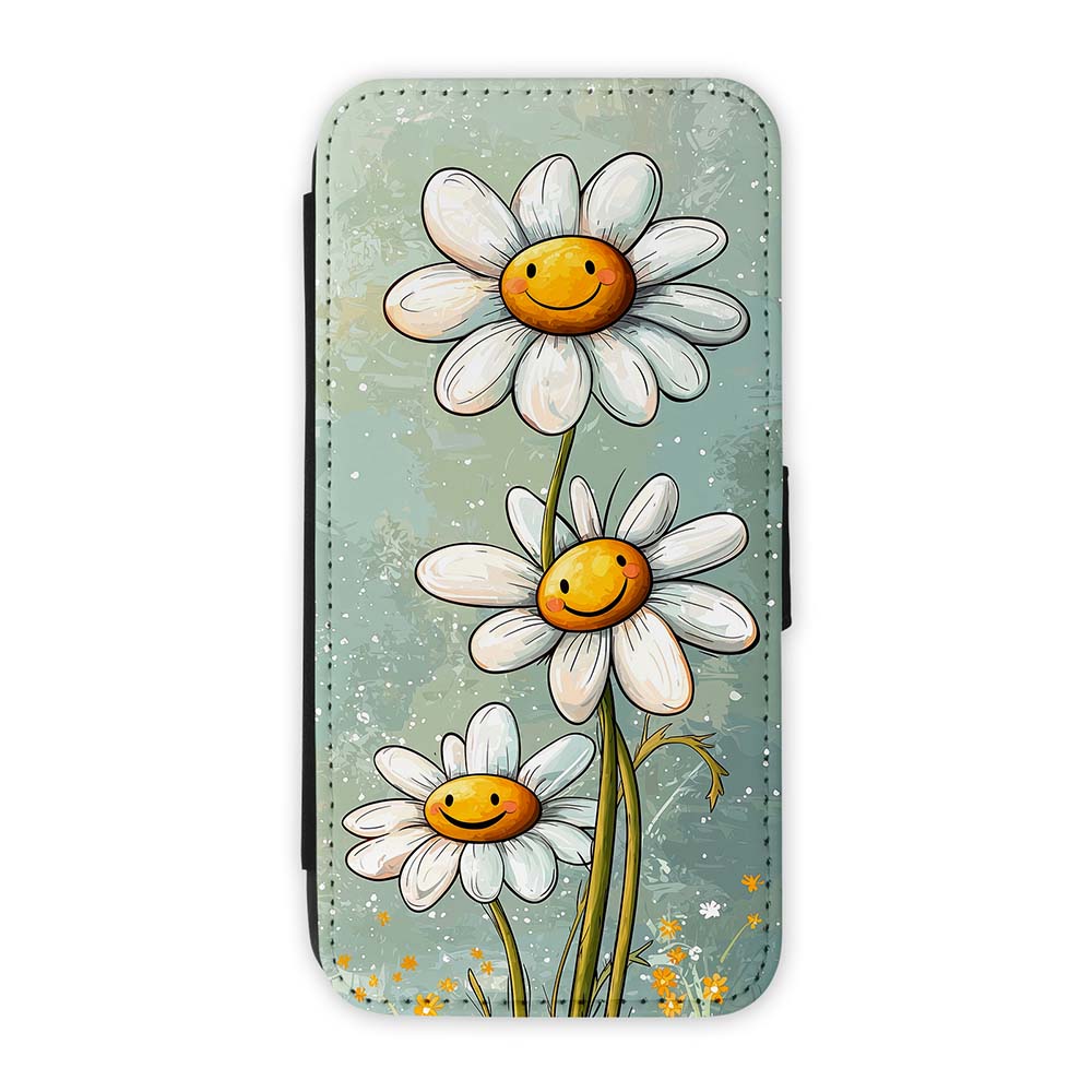 Knížkové pouzdro Creative Case 77 Margarétky – Samsung Galaxy A16 | Levné Kryty | Levné Kryty | Levné Kryty