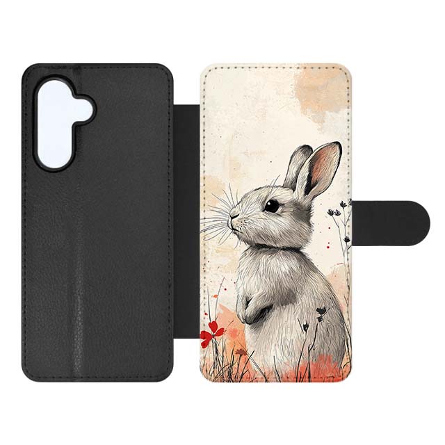 Knížkové pouzdro Creative Case 88 Zajíček – Samsung Galaxy A15 4G/5G | Levné Kryty | Levné Kryty | Levné Kryty